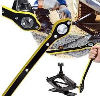 Labor saving wrench and adpater for Scissor Jack