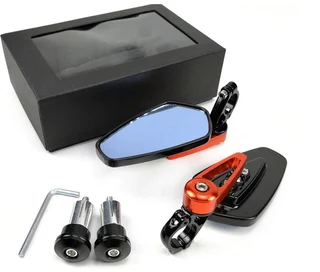 1 Pair 7/8&#34; 22mm Motorcycle Handlebar Rear View Mirrors Universal Aluminum Bar Ends