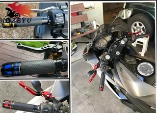 Kawasaki 7/8&#34; 22MM CNC Motorcycle Universal Grips and Bar Ends For  Z125 Z250 Z300 Z650 Z60