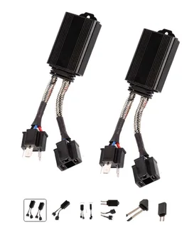 1 Pair Harness Adapter Headlight Conversion Cable Wire Connector for H4 Male To H13