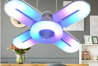 48W E27 Smart LED Bluetooth Music Folding Light Remote APP Control Music Light with built in speaker