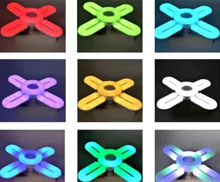 48W E27 Smart LED Bluetooth Music Folding Light Remote APP Control Music Light with built in speaker