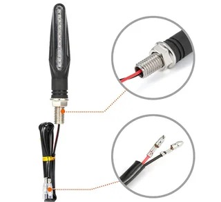 4x Motorcycle LED Turn Signal Indicator  Amber Lights (Foldable)