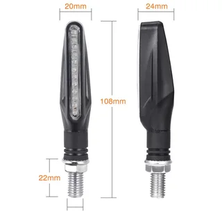 4PCS Motorcycle Turn Signal Light Flexible LED  Indicators Universal