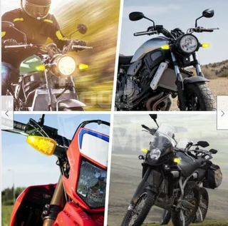 2 Pair Motorcycle LED  Triangle  Turn Signals Indicators