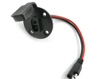 Motorcycle charging plug as used with Optimate Charger