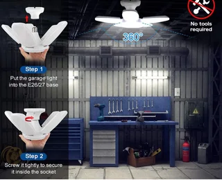 Mini Folding Garage Light  Industrial Lighting 38W E27 LED