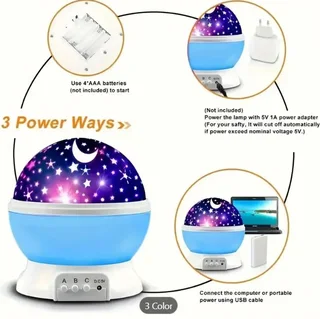 Star Master Color Rotating USB Lighting for kids bedrooms
