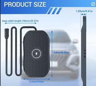 Wireless Car Fast Charger, Anti-Slip Silicone Charger, Type C Interface