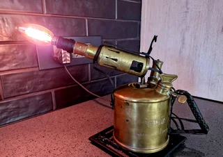 Various unique recycled lamps