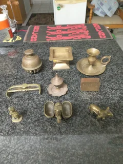 Various Vintage Brass Items