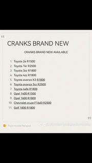 Arco 1400 cams R850 and cam boxes R800