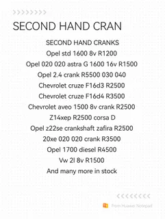 Arco 1400 cams R850 and cam boxes R800