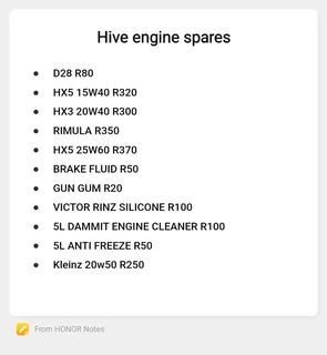 Engine Overaul from R3500 500 labour