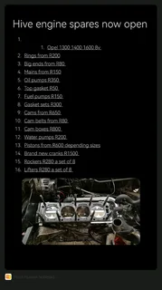 Engine Overaul from R3500 500 labour