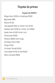 Engine Overaul from R3500 500 labour