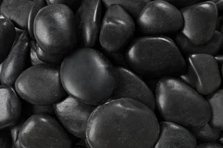 Black pebbles