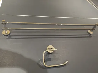 Towel rail &amp; toilet paper holder