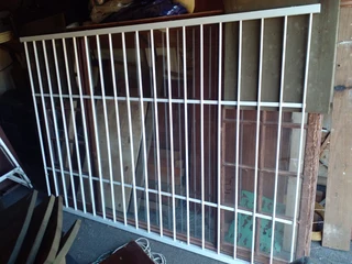 Burglar guard full window size in White steel and very neat for large window 151cm by 220cm