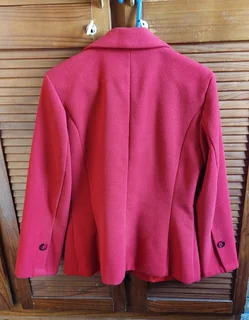 Red Melton Jacket Size 10