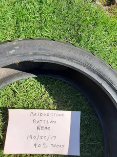 2nd Hand Bike Tyre - Bridgestone Battlax - 180/55/17 - R250