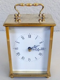 Vintage Junghans Electronic Brass Carriage Clock Quartz Battery Powered