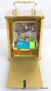 Vintage Junghans Electronic Brass Carriage Clock Quartz Battery Powered