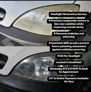 Headlight Restoration Service & Bike Washing