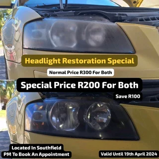 HEADLIGHT RESTORATION SERVICE &amp; BIKE WASHING