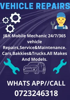 Mobile Mechanic 24/7/365.We Service All Makes And Models Of Vehicles.(Cars,Bakkies And Trucks)'7