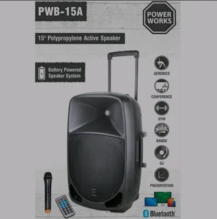 1x 15 Active speaker with battery operation  Power Works