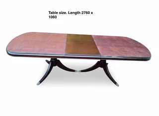 Antique 10 seater regency walnut dining table