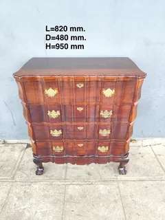 Imbuia wood chest of drawers