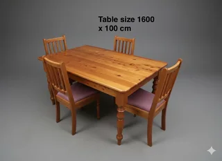 4 chairs and table solid cypress wood