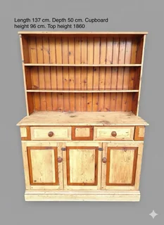 Solid Oregon pine wood cabinet