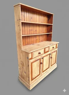 Solid Oregon pine wood cabinet