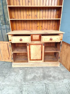 Solid Oregon pine wood cabinet