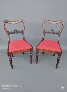 2 x antique William iv rosewood chairs