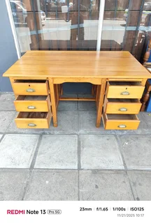 Vintage Oregon pine wood desk