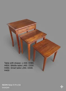 Imbuia wood nest of tables