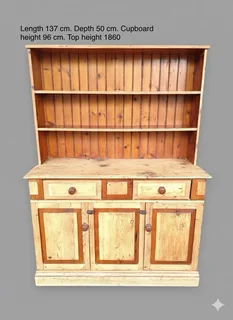 Solid Oregon pine welsh dresser