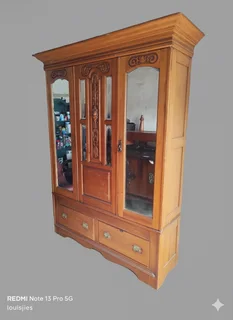 Antique Edwardian walnut wardrobe