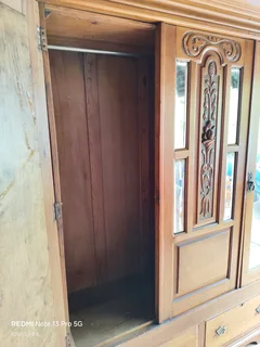 Antique Edwardian walnut wardrobe