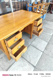 Vintage Oregon pine wood desk