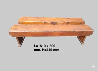 2 x vintage Oregon pine benches