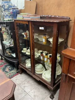 Imbuia wood display cabinet