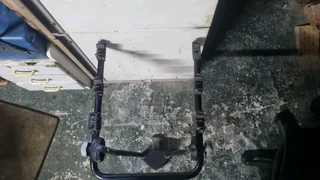 Thule 3 bike rack with key lock on towbar