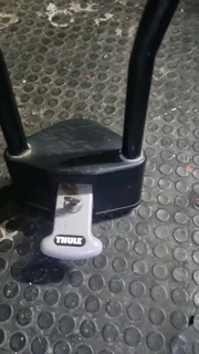 Thule 3 bike rack with key lock on towbar