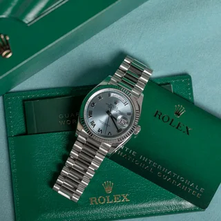 Rolex Day Date 36 Platinum Ice Blue 128236 R 1.100.000