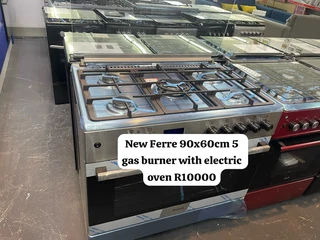 New Ferre 90x60cm 5 burner gas stove with electric oven